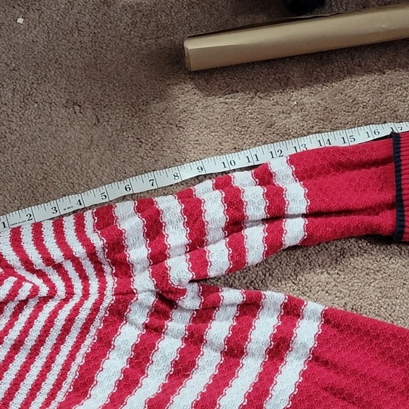 SALE NWT CJ Banks Red Striped Sweater 0X - Picture 3 of 7